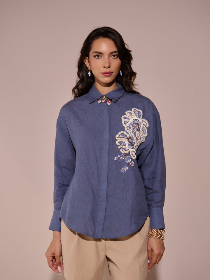 Cher 100% Linen Shirt