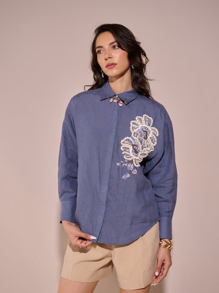 Cher 100% Linen Shirt