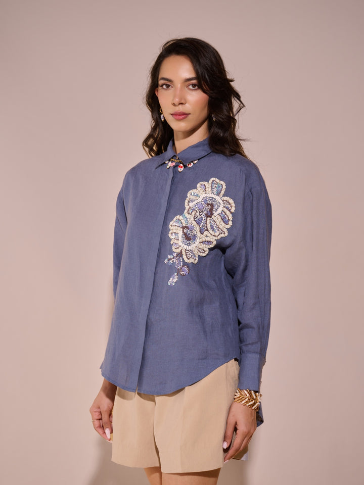 Cher 100% Linen Shirt