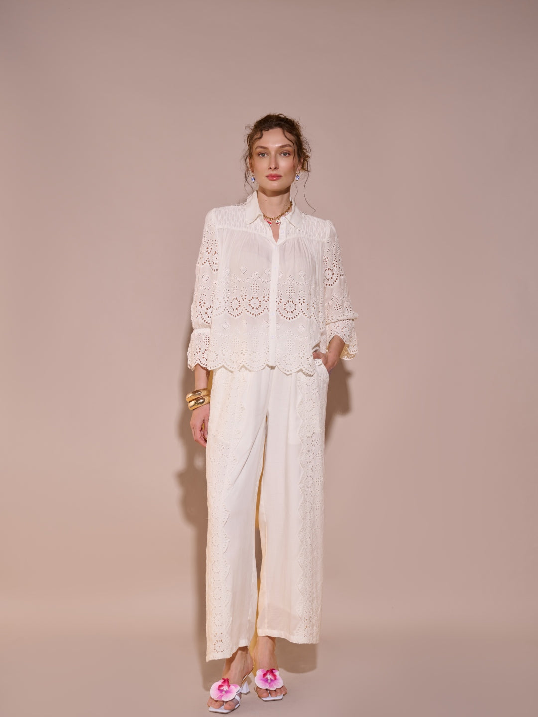 Alba Schiffli Pants