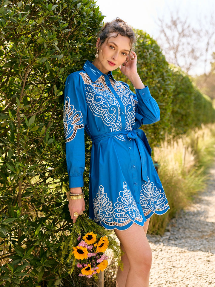 Lina Cutwork Shirt Dress