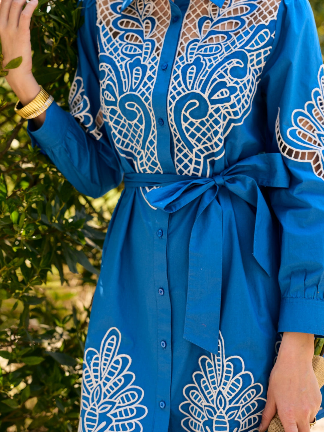 Lina Cutwork Shirt Dress