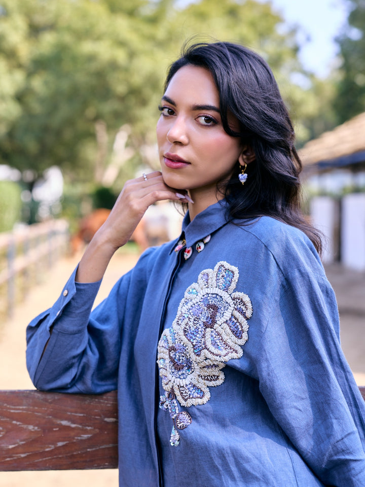 Cher 100% Linen Shirt