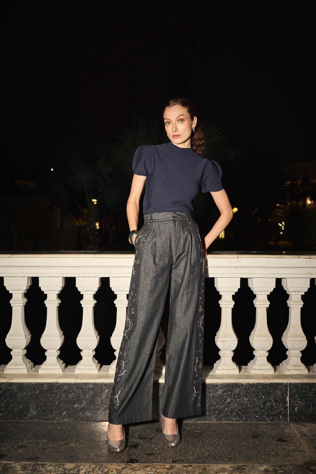 Rosie Embellished Denim Pants