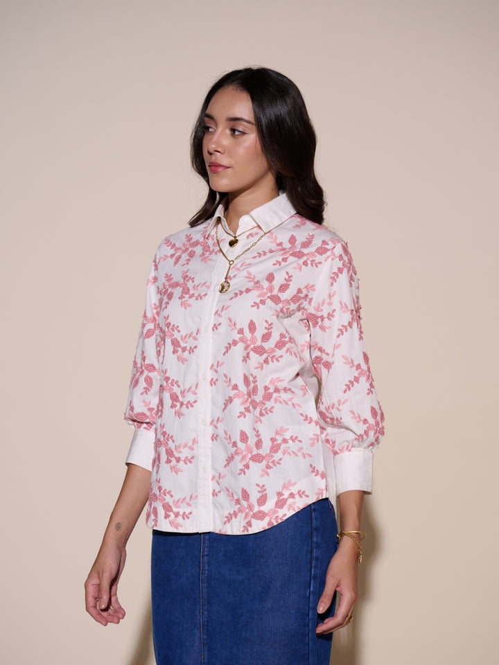 Faye Floral Embroidered Shirt