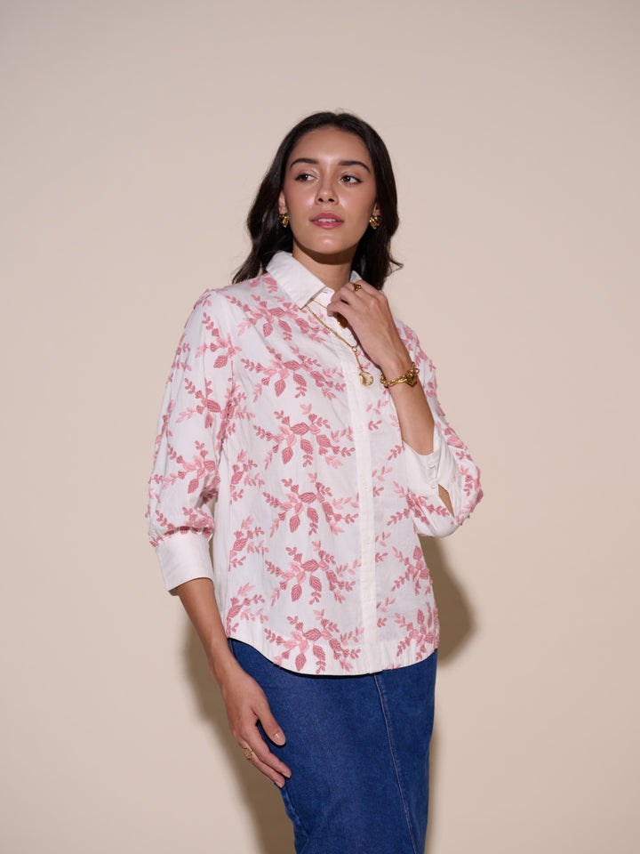 Faye Floral Embroidered Shirt