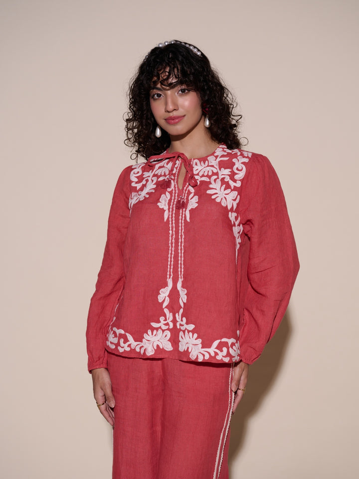 Allie 100% Linen Top