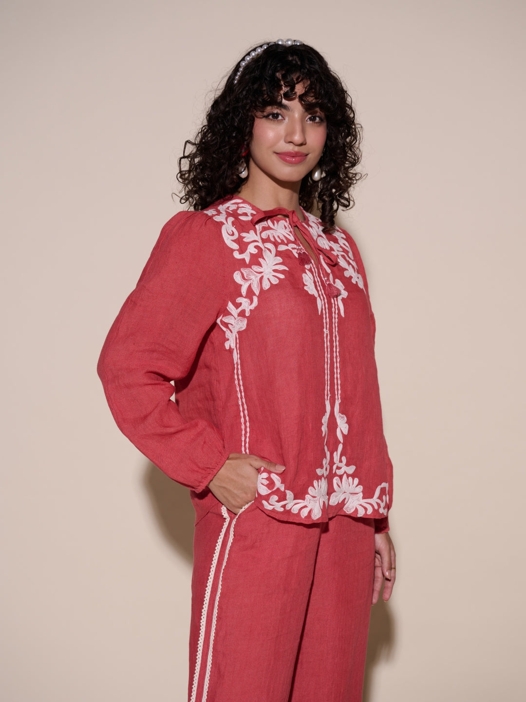 Allie 100% Linen Top
