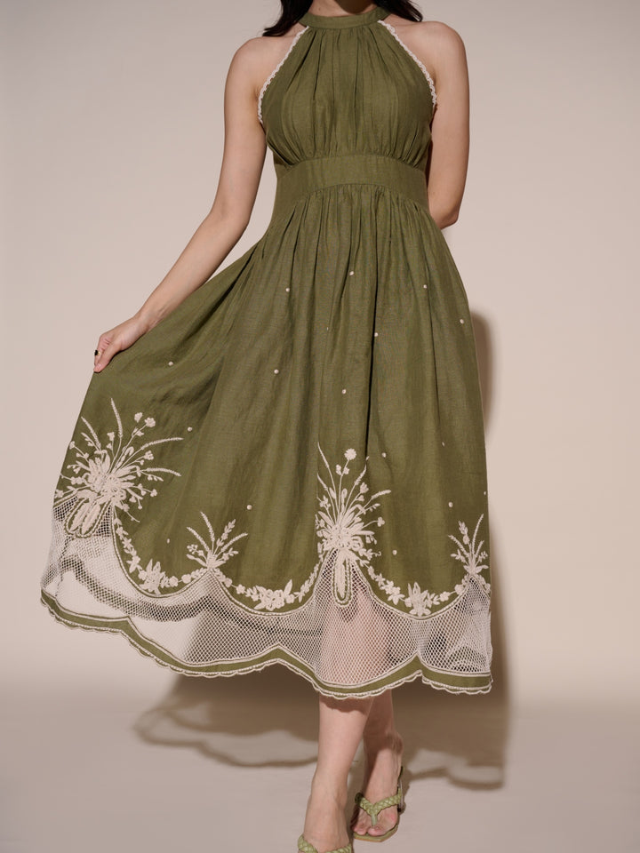 Amber 100% Linen Dress