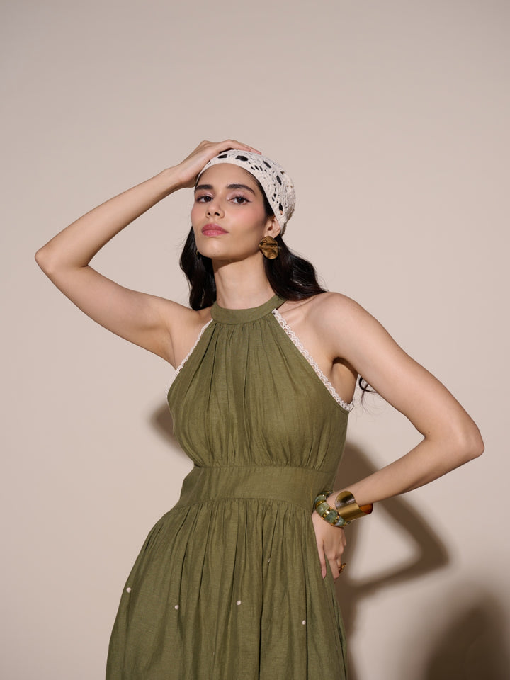 Amber 100% Linen Dress