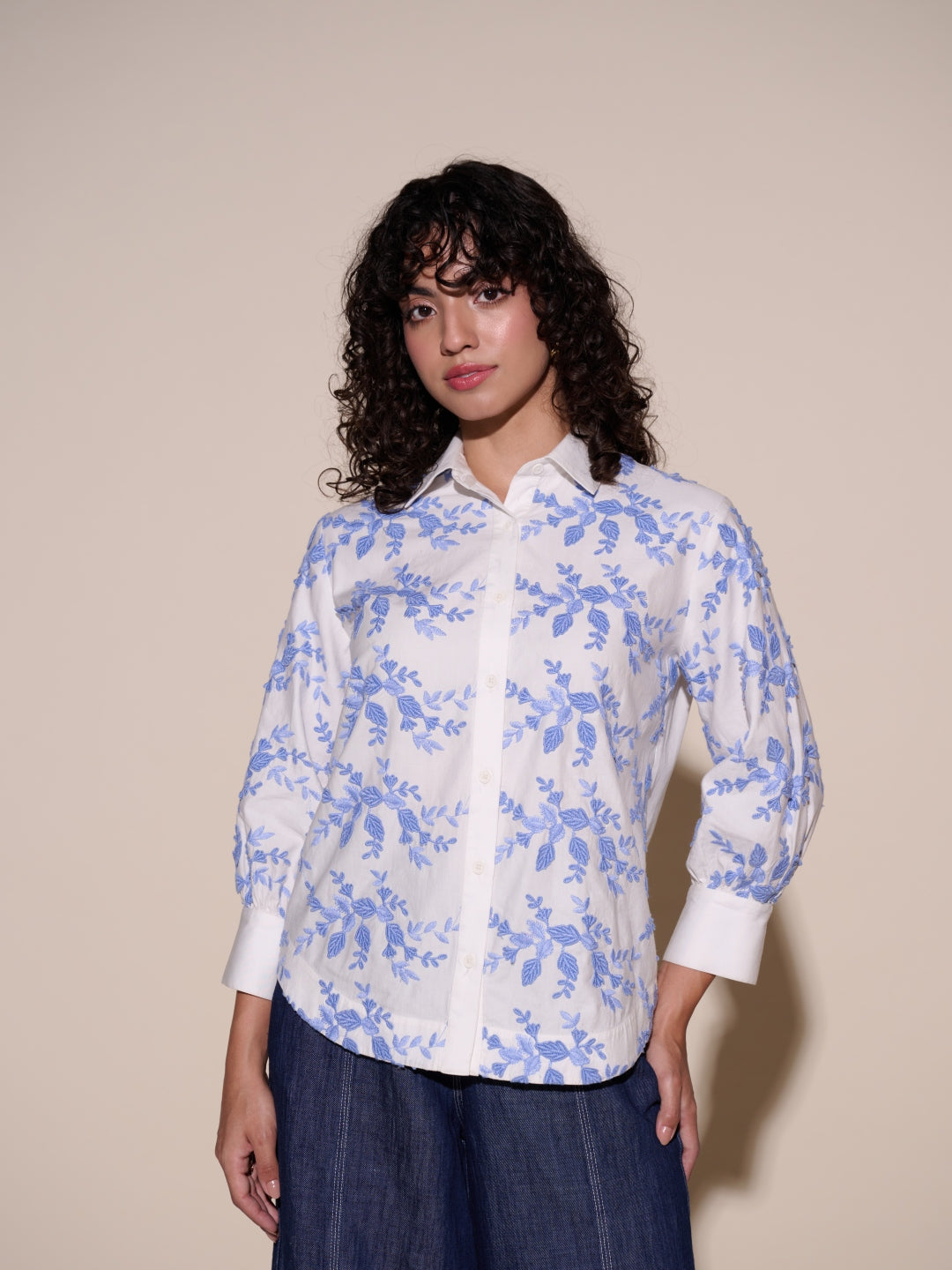 Faye Floral Embroidered Shirt