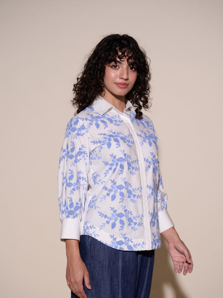 Faye Floral Embroidered Shirt