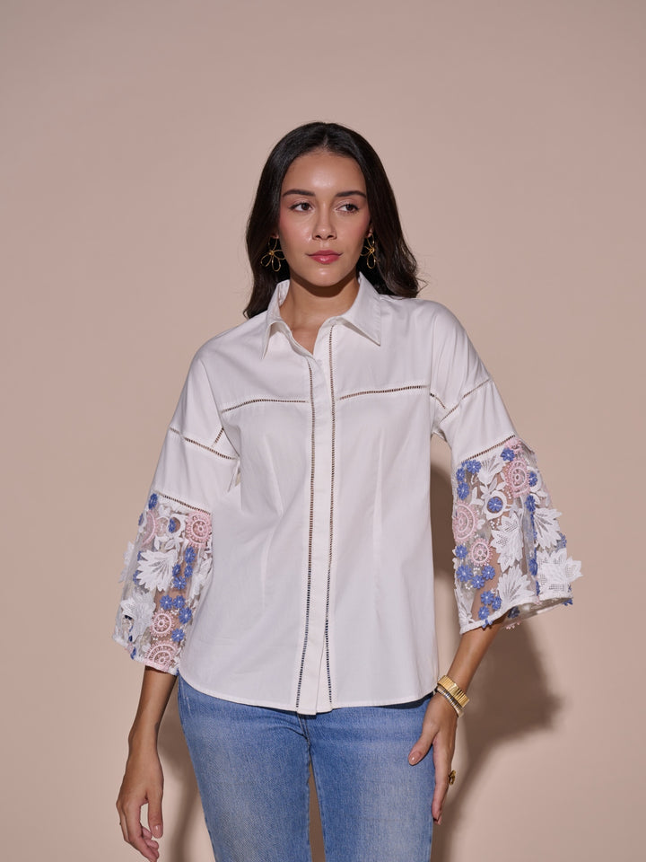 Cher 3D Embroidered Shirt