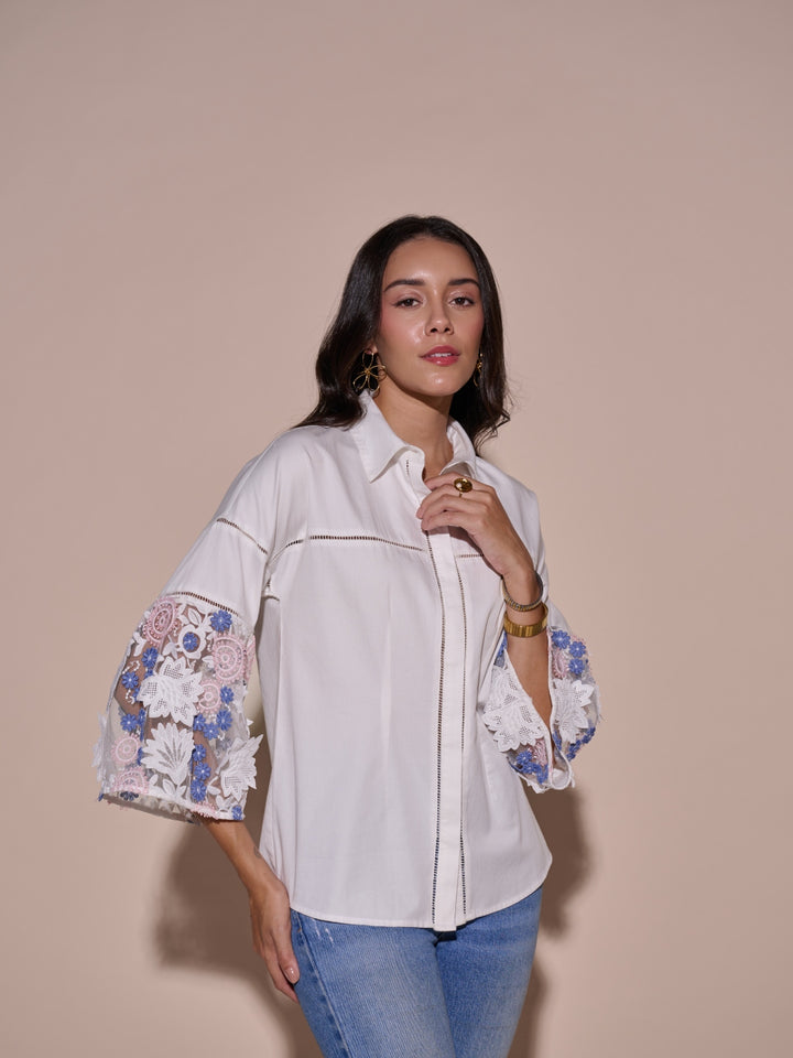 Cher 3D Embroidered Shirt