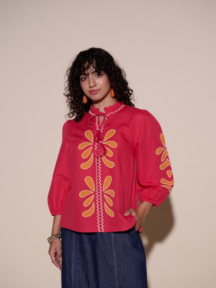 Margot Applique Top