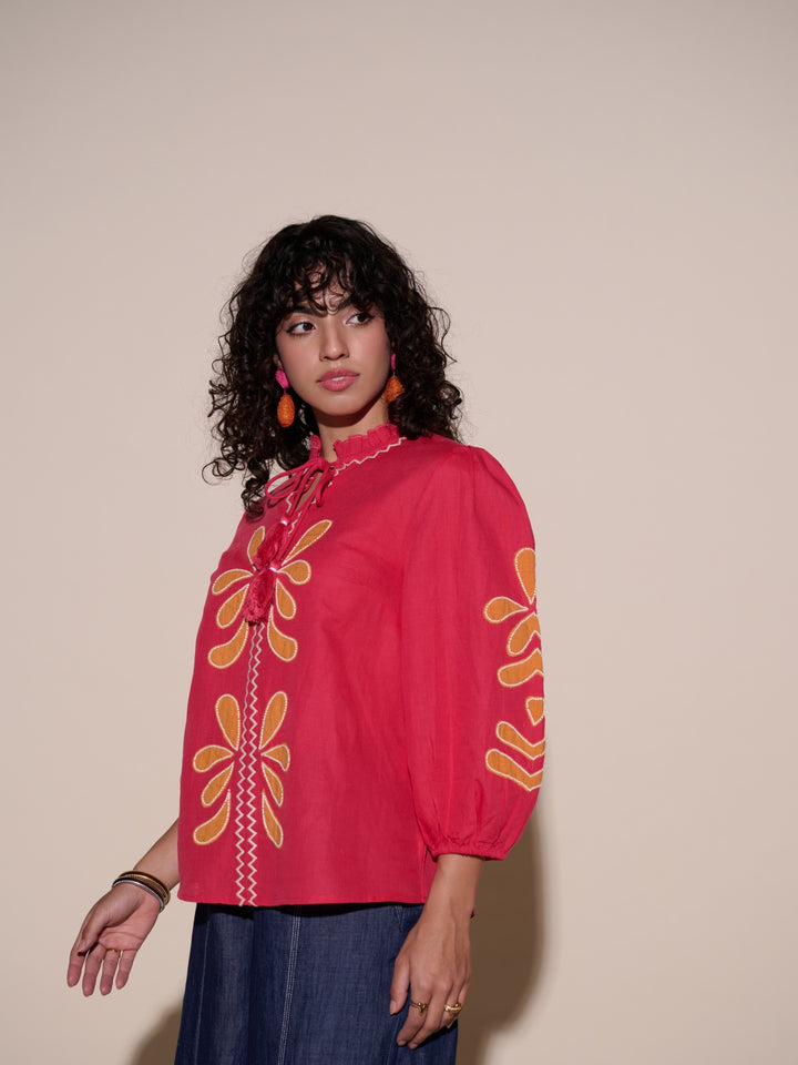 Margot Applique Top