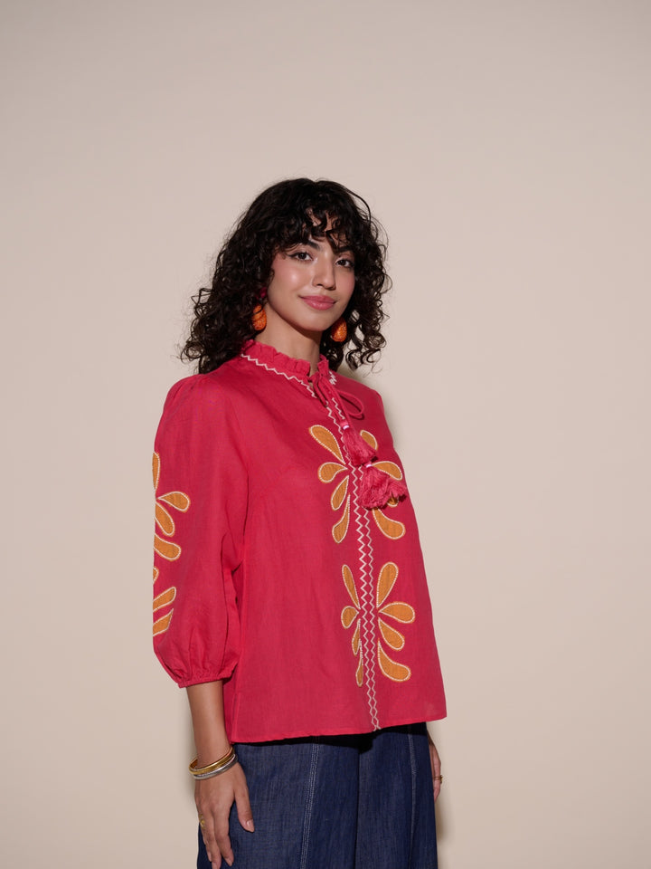 Margot Applique Top