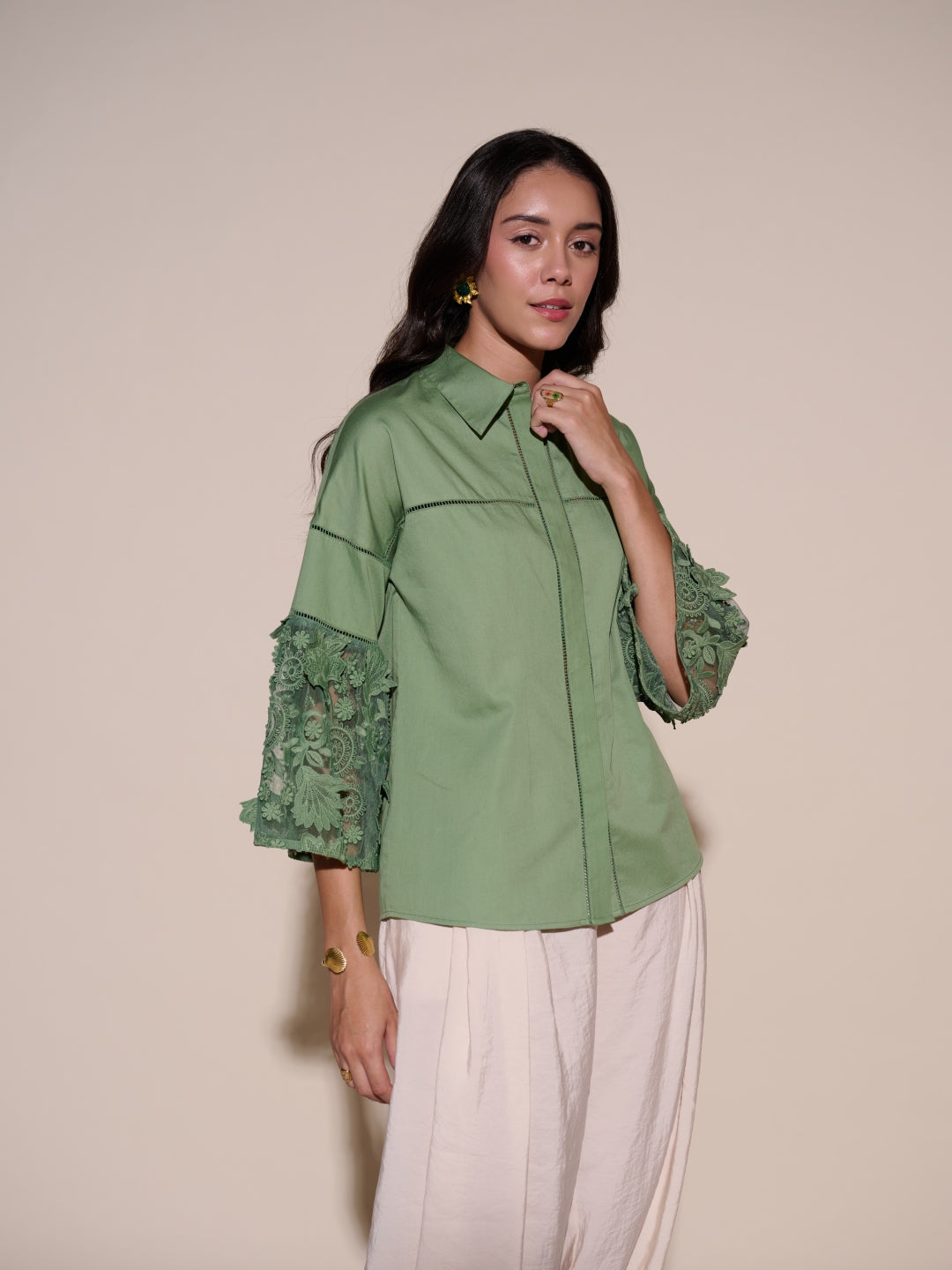 Cher 3D Embroidered Shirt
