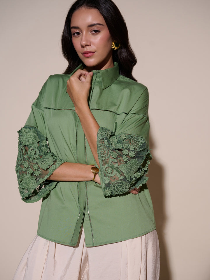Cher 3D Embroidered Shirt