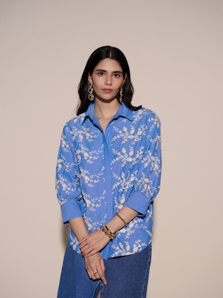 Helena 3D Embroidered Shirt