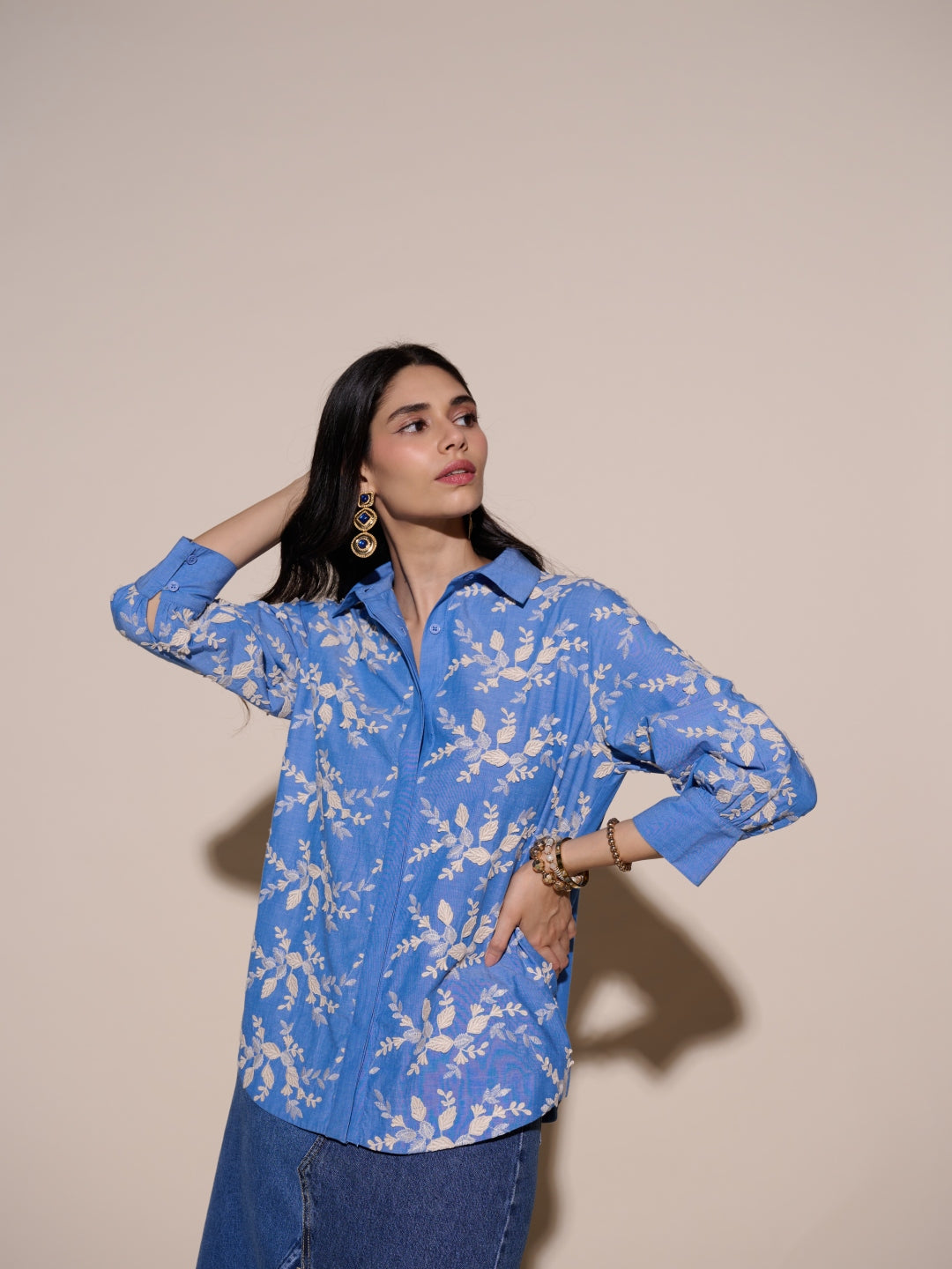 Helena 3D Embroidered Shirt