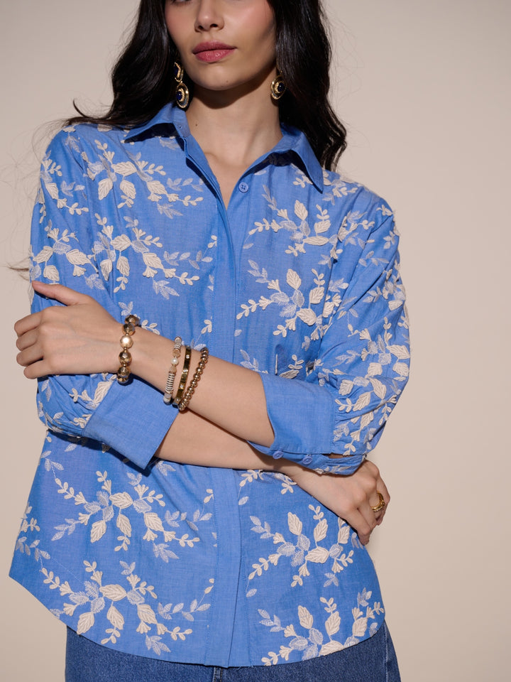 Helena 3D Embroidered Shirt