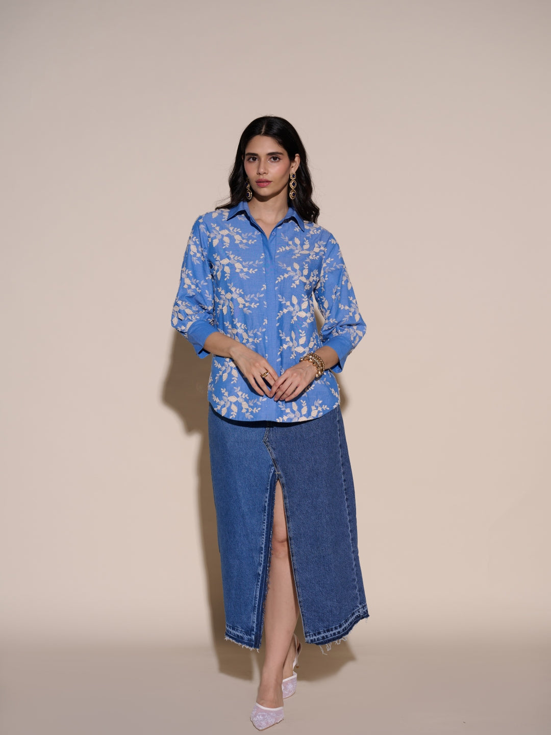 Helena 3D Embroidered Shirt