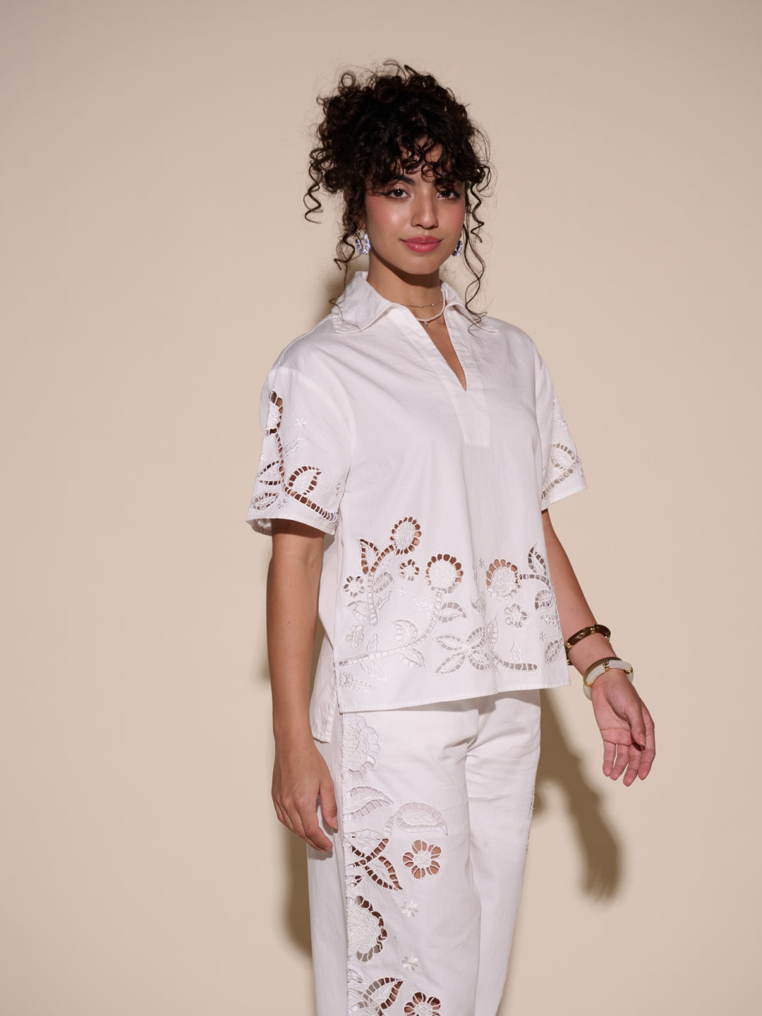 Monica Cutwork Embroidered Top