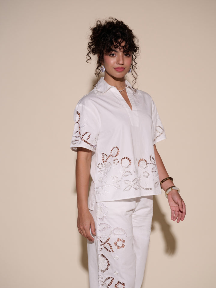 Monica Cutwork Embroidered Top
