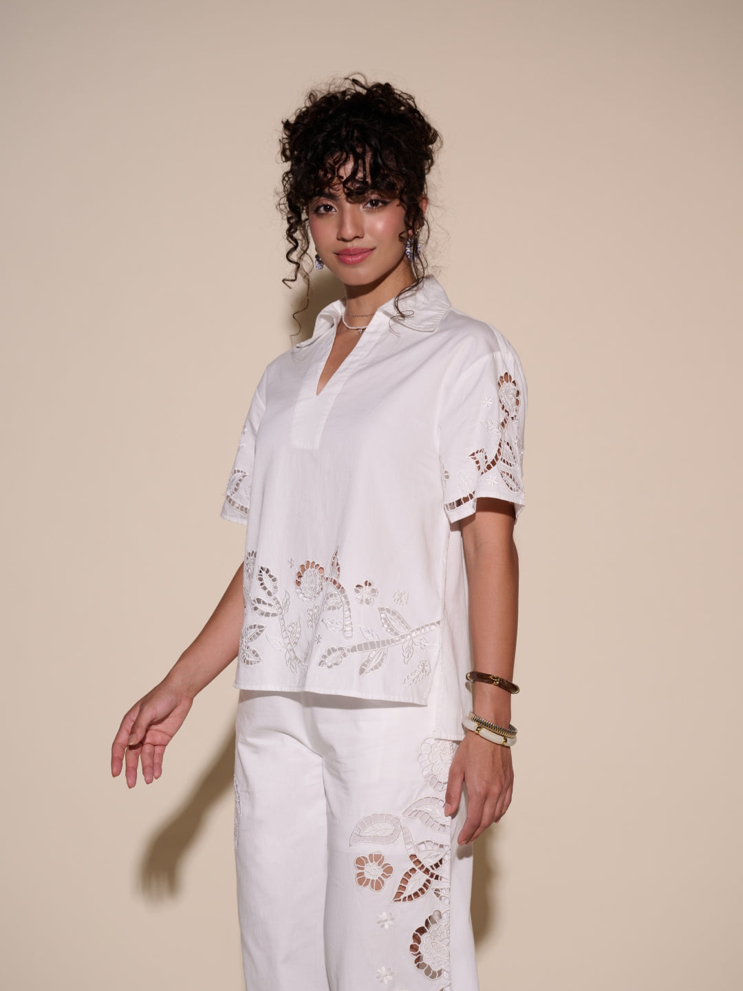 Monica Cutwork Embroidered Top