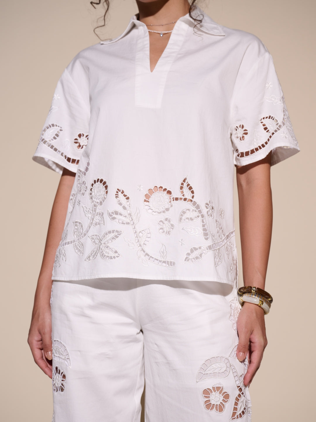 Monica Cutwork Embroidered Top