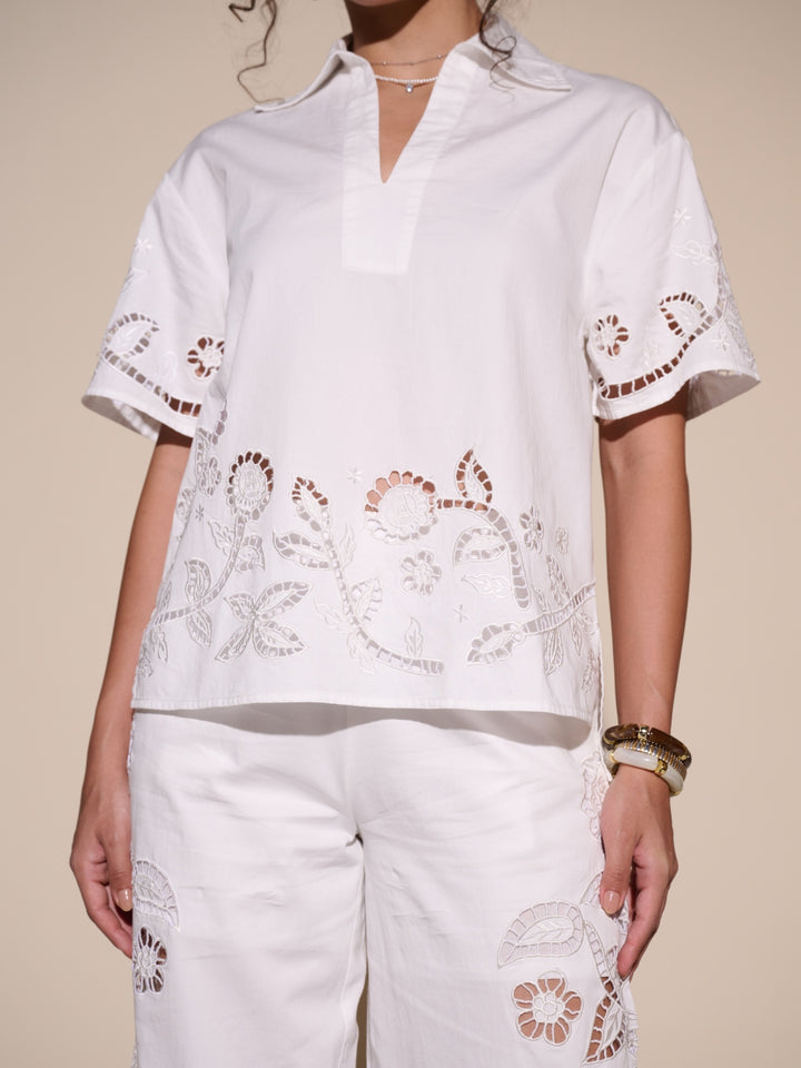 Monica Cutwork Embroidered Top