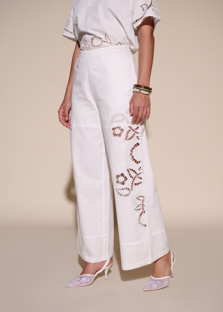 Monica Cutwork Embroidered Pants