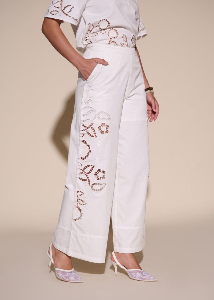 Monica Cutwork Embroidered Pants