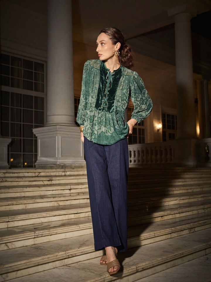 Aria Burnt-Velvet Top