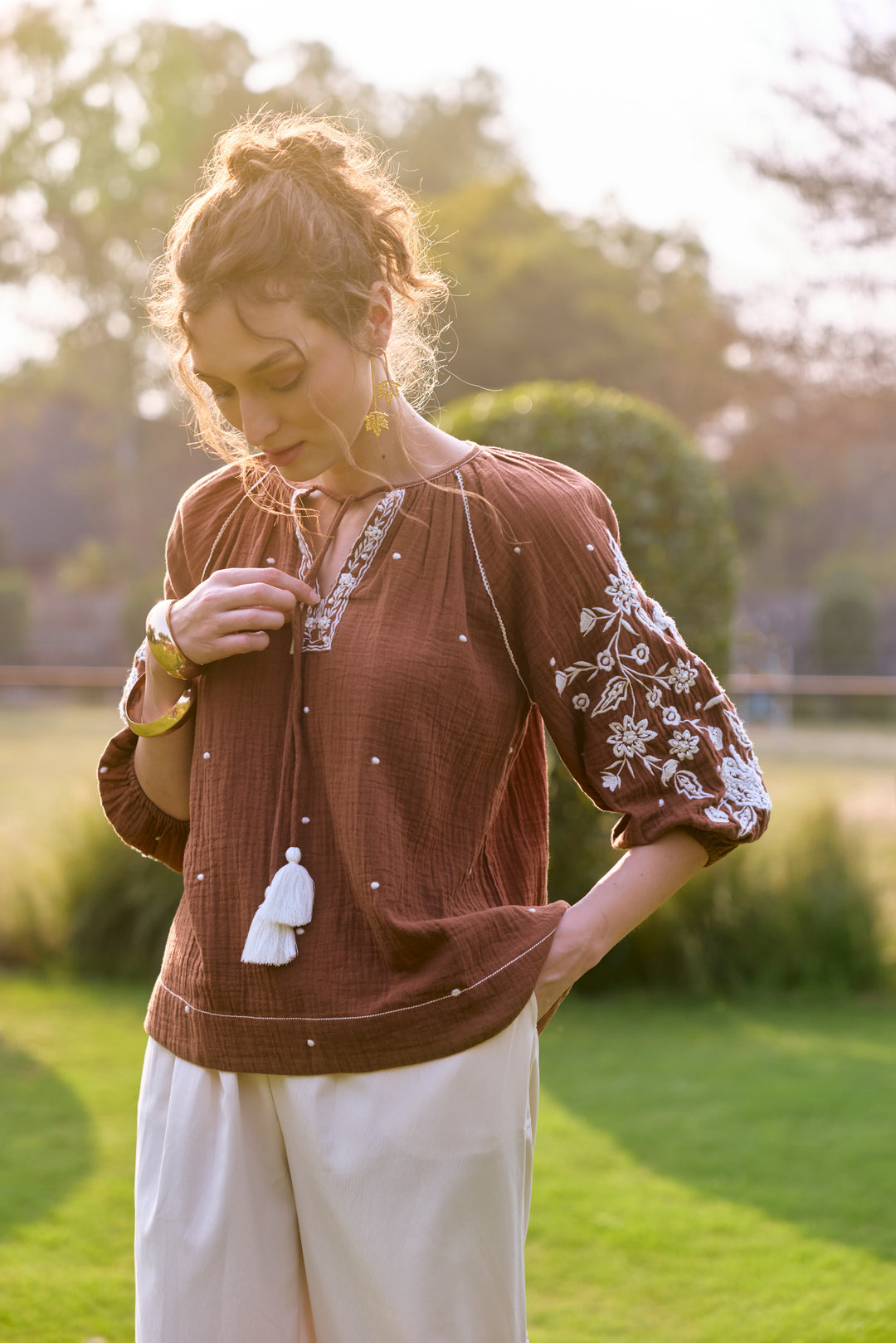Hannah Embroidered Top
