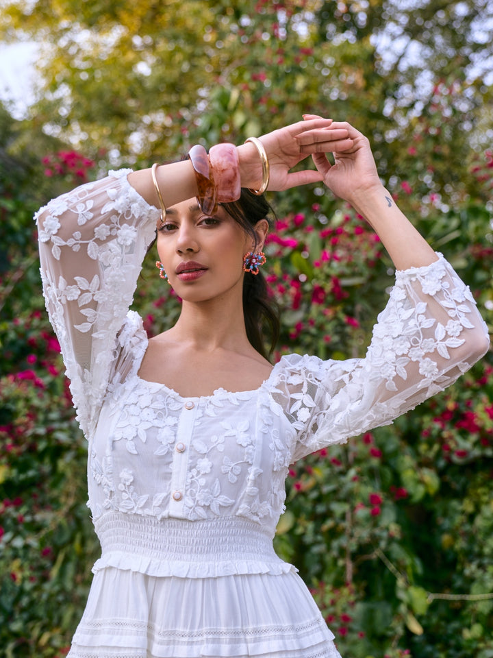 Evelyn 3D Floral Dress