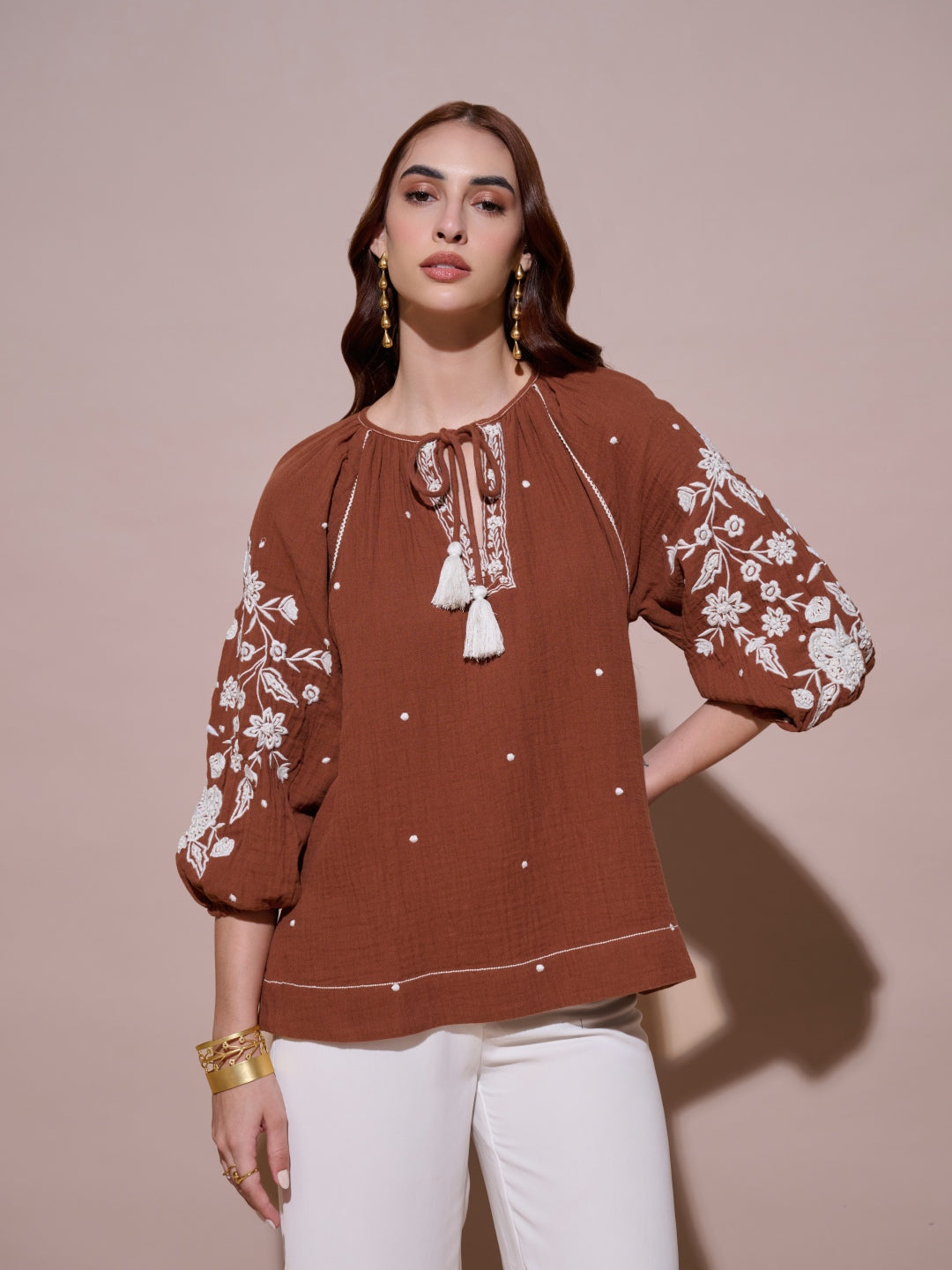 Hannah Embroidered Top