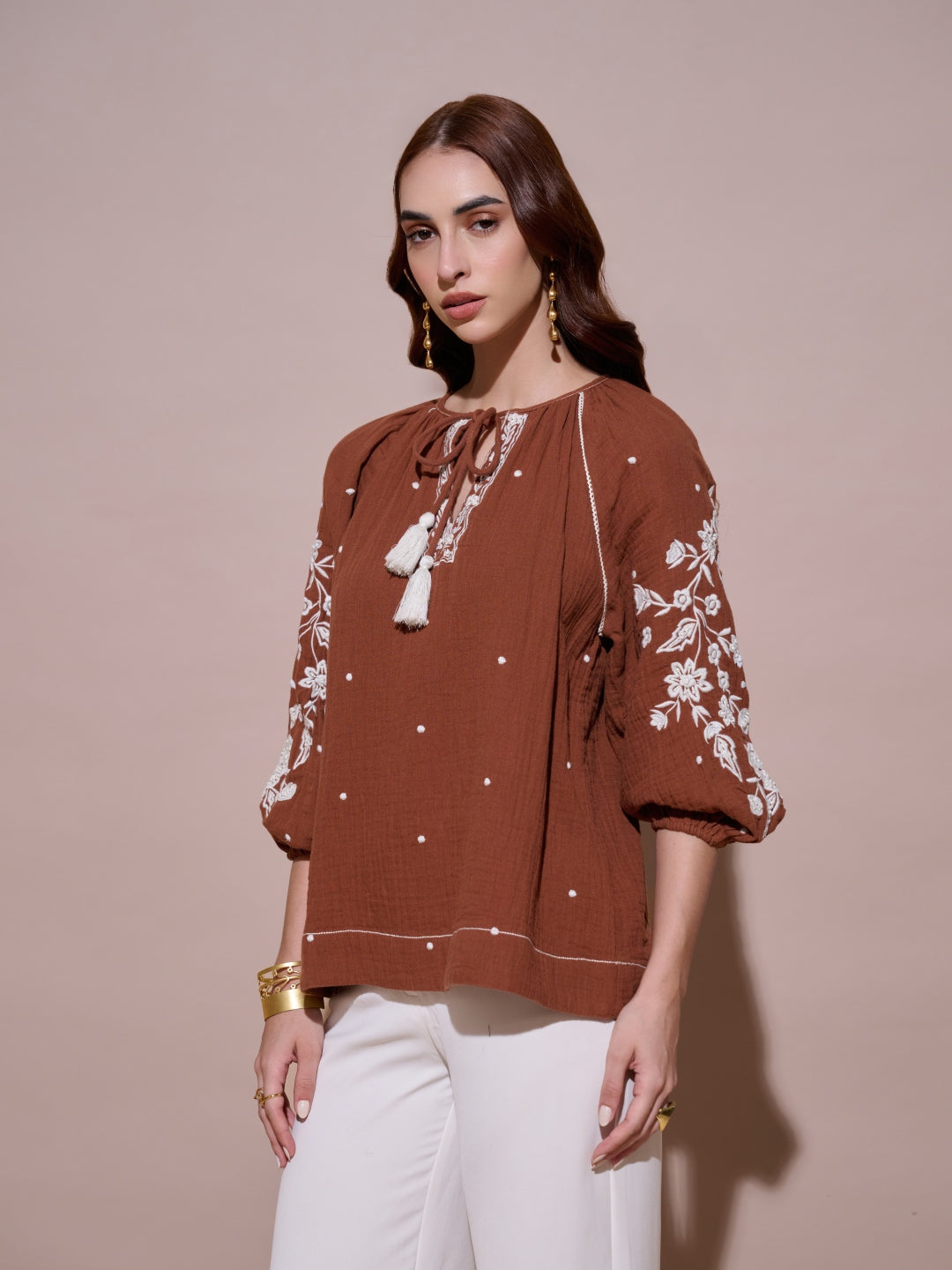 Hannah Embroidered Top