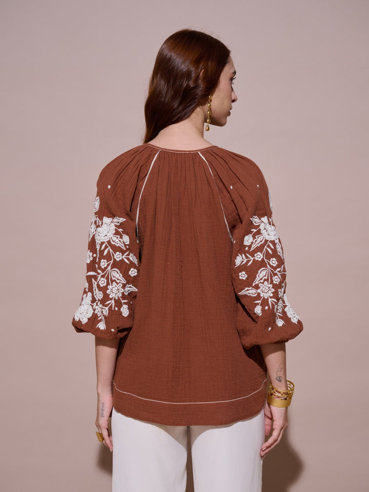 Hannah Embroidered Top
