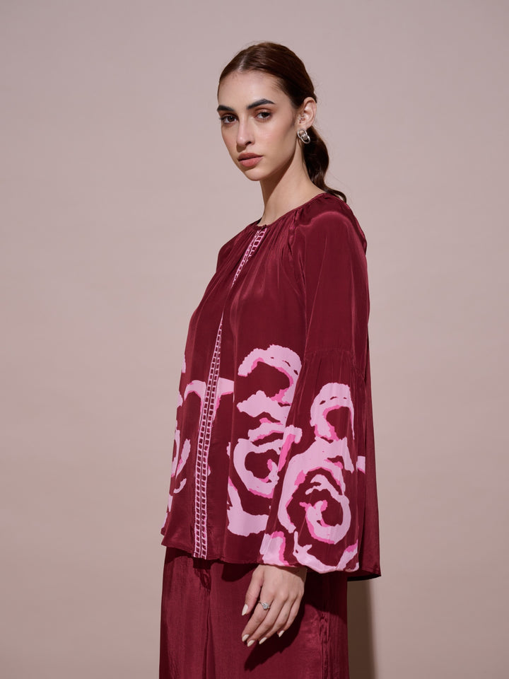 Grace Mulberry Printed Top