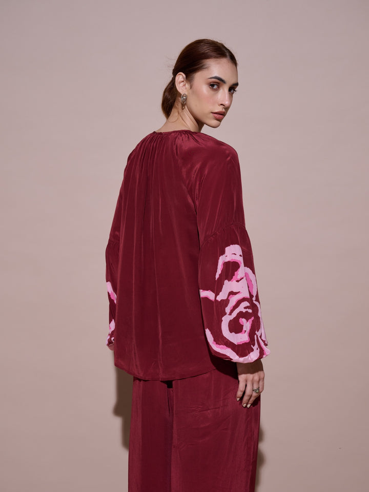 Grace Mulberry Printed Top