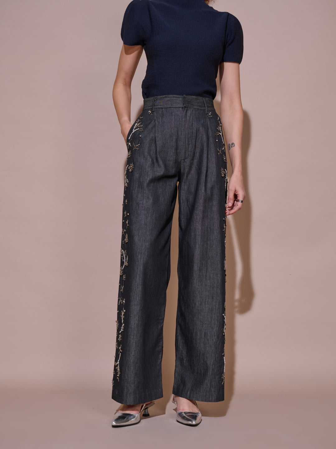 Rosie Embellished Denim Pants