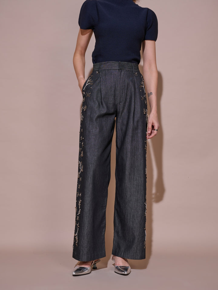 Rosie Embellished Denim Pants