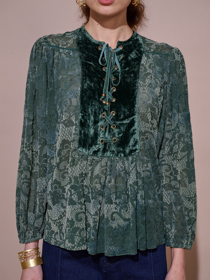 Aria Burnt-Velvet Top