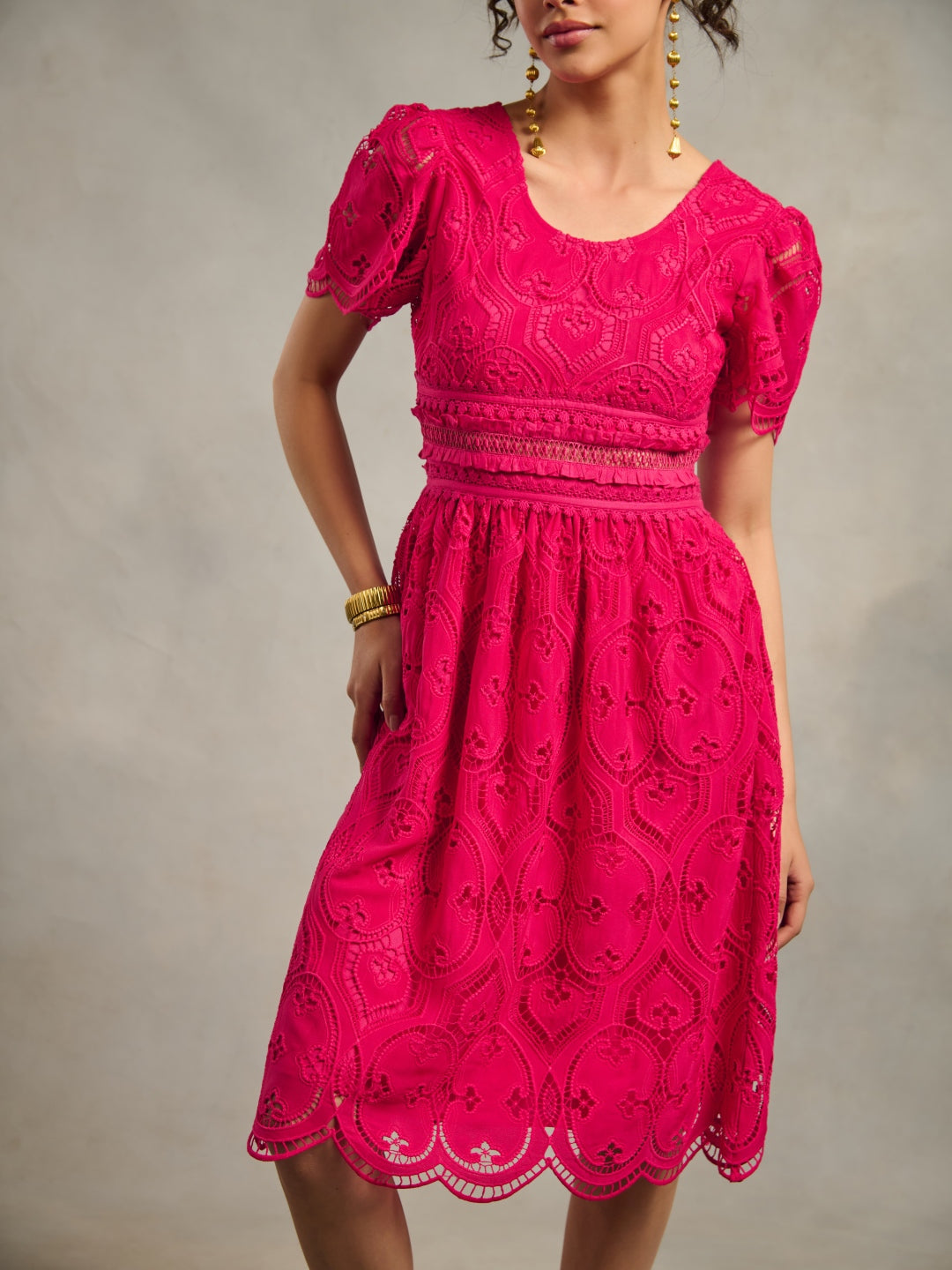 alana lace dress Alana Sheer Lace Dress
