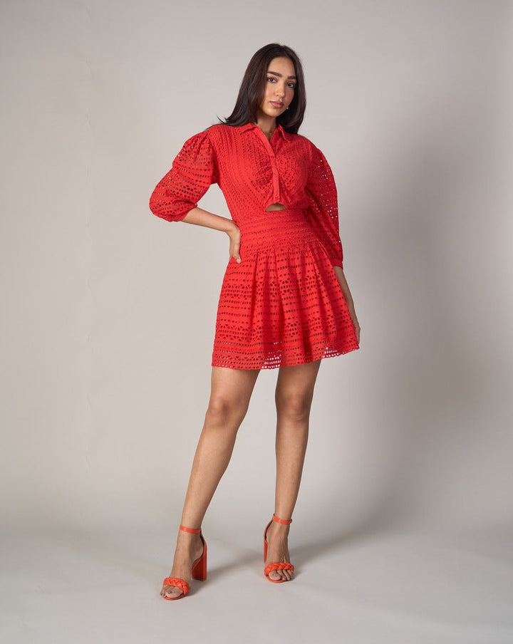Dipti Dhillon In Our Thea Red Dress