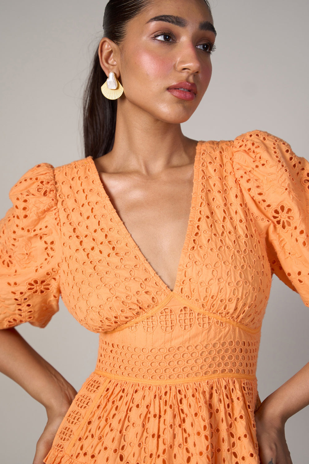 Urmi Daga In Our Serena Orange Dress