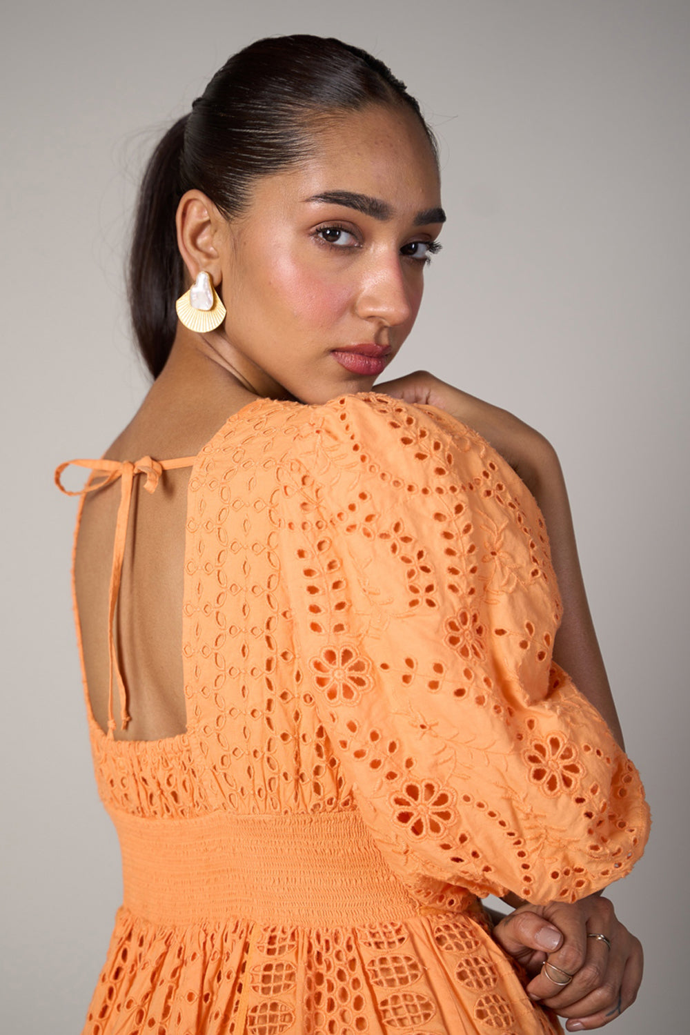 Urmi Daga In Our Serena Orange Dress