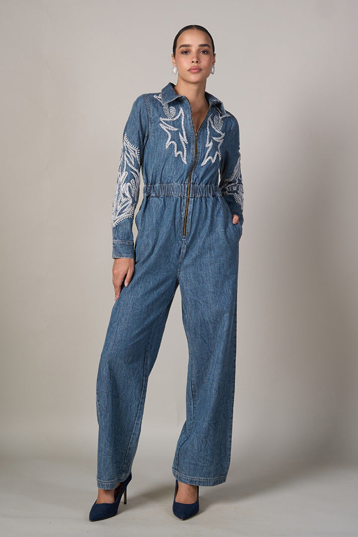 Urmi Daga In Our Lisa Denim Jumpsuit
